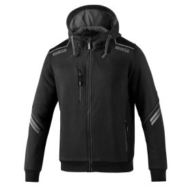   Sparco kapucnis kabát  TECH HOODED FULL ZIP TW fekete / szürke XXL