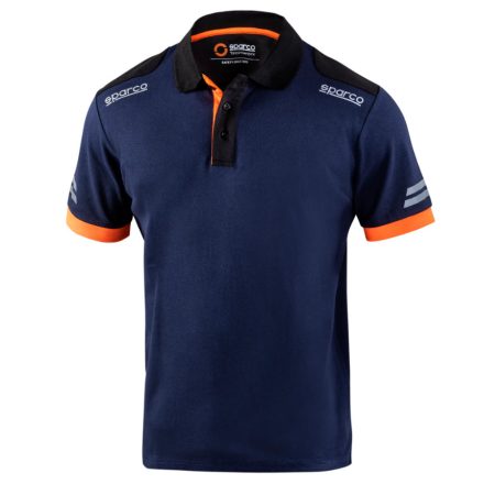 Sparco galléros póló TECH POLO narancs / sötétkék M