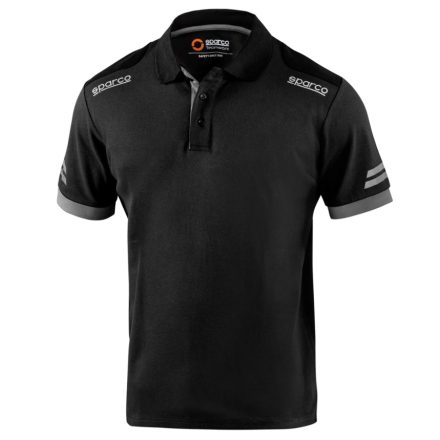 Sparco galléros póló TECH POLO fekete / szürke XXL