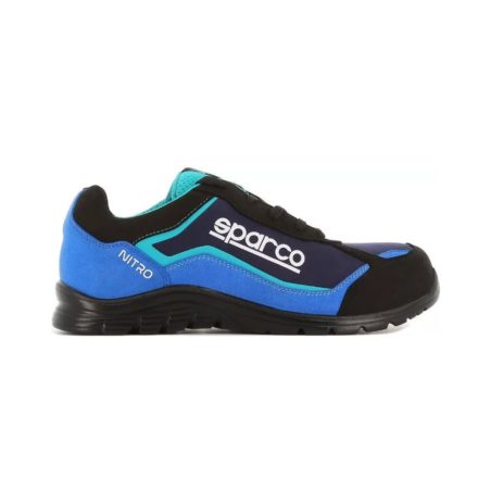 Sparco munkavédelmi cipő NITRO fekete / kék / zöld S3 SRC 42