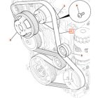 JCB Generátor szíj 320/08607, LPT08607, LP08607, 320-08607, 32008607 3CX , 4CX