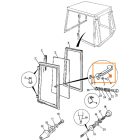 JCB Hátsó ablakkilincs bal oldali JCB 331/28233 JCB 3CX, 3CX SITEMASTER, 3CX-2, 3CX-4, 3CXC, 3CXS, 3CXT, 4CX, 4CXC
