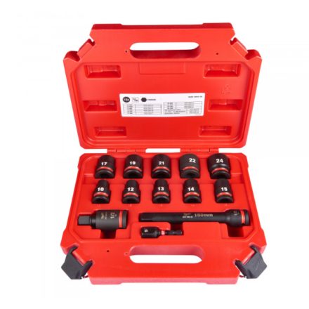 Dugókulcs készlet Gépi 13 részes 1/2" 10-24 mm CrMo