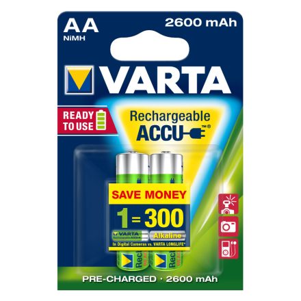 VARTA AA 2600mAh 2db Ready 2 Use ( HR6 / 5716101402 )