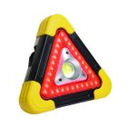 Figyelmeztető háromszög COB diódával, napelemes, Carmotion