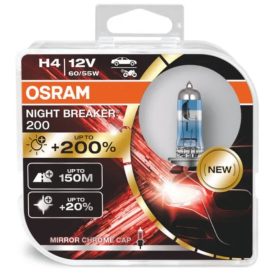   Izzó 12V/60/55W/H4/2db Osram Night Breaker 200 +200% 64193NB200