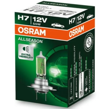 Izzó 12V/55W/H7 1db sárgás Osram Allseason 64210ALL