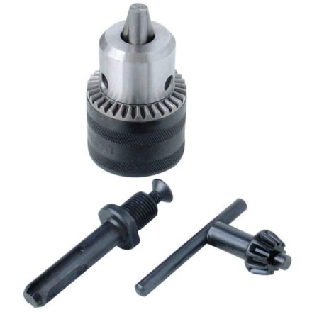 Tokmány; hagyományos 1,5-13mm, SDS >> normál adapter, tokmánykulcs