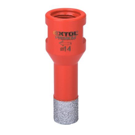 Körkivágó csempére, gyémánt vágóél; 12mm × M14, sarokcsiszolóba fogható