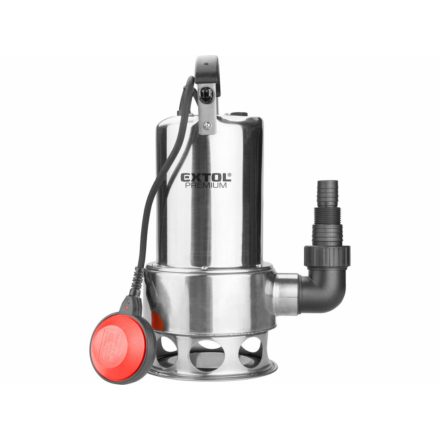 Szennyvíz búvárszivattyú, inox ház, 1100W, 15000l/h, 15m kábel 8895016