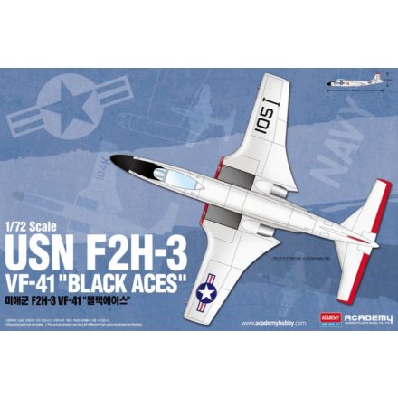 Model Kit repülőgép 12548 - USN F2H-3 VF-41 "FEKETE ACES" (1:72)