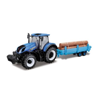 Bburago 1:32 Farm New Holland traktor faágazattal