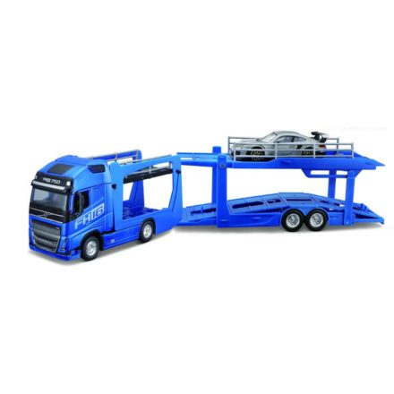 Bburago 1:43 STR FIRE Multicar Carrier - Volvo FH16 w / Porsche 911 GT2 RS