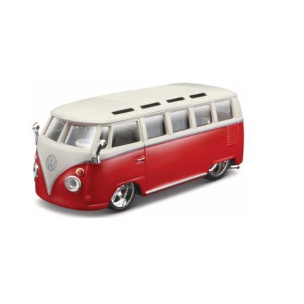 Bburago 1:32 Volkswagen Van Samba Piros-fehér