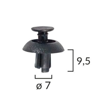 TOYOTA motortér szigetelés rögzítő 90467-07211