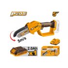 INGCO Akkus mini láncfűrész 13 cm (20 V, 2.0 Ah akku + töltő)