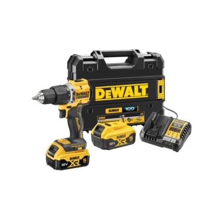 DEWALT Akkus ütvefúró-csavarozó 18 V szénkefe nélküli 68 Nm (2 x 5,0 Ah + töltő + TSTAK)