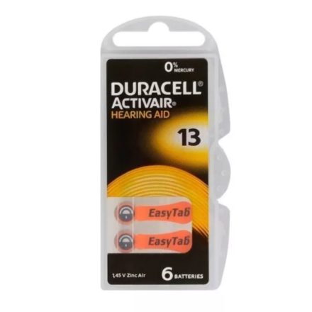 DURACELL ACTIVAIR Hallókészülék Elem "13" ( PR48 ) BL/6