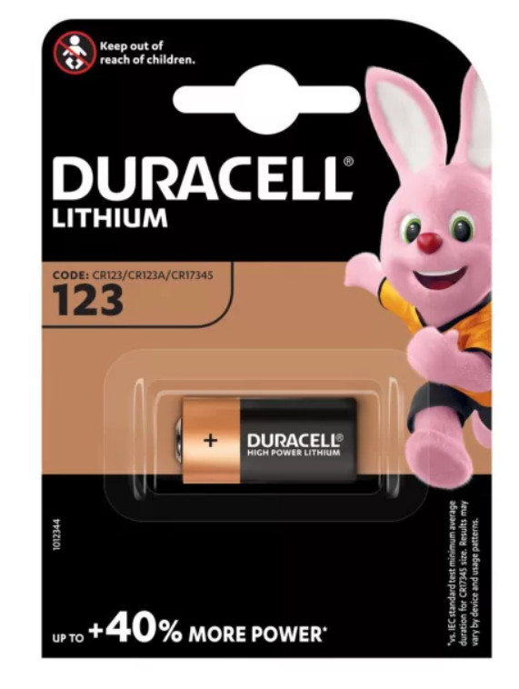 DURACELL CR123 3V-OS Lithium Elem (CR17345) BL/1 - Autósbolt