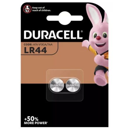 DURACELL LR44 1,5 V - OS Alkáli Gombelem BL/2