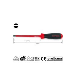 TOPTUL profi csavarhúzó szigetelt 1000V 162mm 3mm