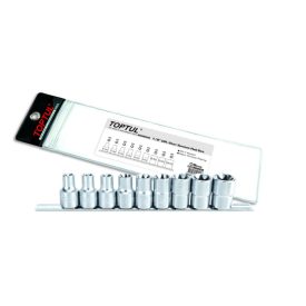 TOPTUL profi dugókulcs készlet E-torx 9 darabos