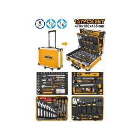   INGCO HKTHP21471 Szerszámkészlet 147 részes görgős kofferban