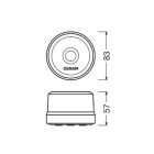 Sárga villogó V16 mágneses 9V elemmel