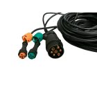 Utánfutó elektromos vezeték 7-pin / 7,5 m kábel LED lámpákkal 58.005, MULTIPA