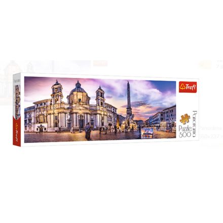 Trefl 500 db-os Panoráma puzzle - Piazza Navona, Róma (29501)