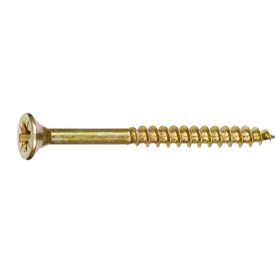  Süllyesztett fejű faforgácslap csavar PZ , sárga 4 x 30 részmenetes