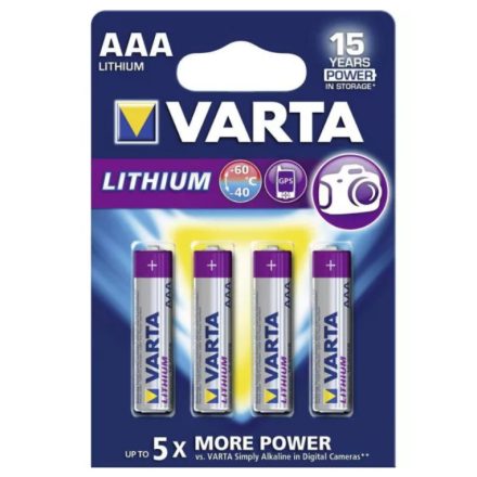 VARTA LITHIUM AAA Mikró Elem BL/4