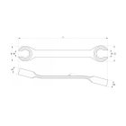 YATO YT0138 Fékcsőkulcs 15 x 17 mm ipari CrV 6140