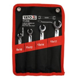   YATO YT0143 Fékcsőkulcs készlet 4 részes 8-17 mm ipari CrV 6140
