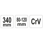 YATO YT01673 Állítható körmös kulcs 80-120 mm / 340 mm CrV