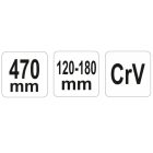YATO YT01674 Állítható körmös kulcs 120-180 mm / 470 mm CrV