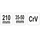 YATO YT01676 Állítható csapos körmös kulcs 35-50 mm / 210 mm CrV