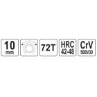 YATO YT02372 Racsnis csillagkulcs 10 mm / 145 mm CrV