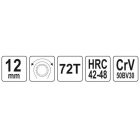 YATO YT02374 Racsnis csillagkulcs 12 mm / 175 mm CrV