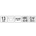 YATO YT02375 Racsnis csillagkulcs 13 mm / 190 mm CrV