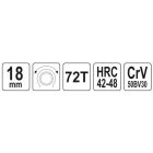 YATO YT02380 Racsnis csillagkulcs 18 mm / 225 mm CrV