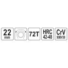 YATO YT02384 Racsnis csillagkulcs 22 mm / 250 mm CrV