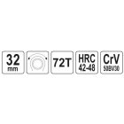 YATO YT02388 Racsnis csillagkulcs 32 mm / 290 mm CrV