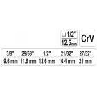 YATO YT03316 Lépcsős radiátor kulcs 1/2"