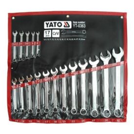   YATO YT0363 Csillag-villáskulcs készlet 17 részes 8-32 mm CrV 