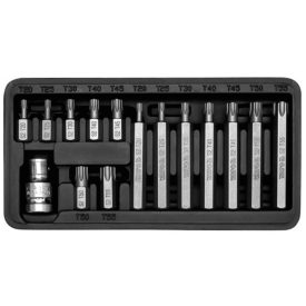 YATO YT0411 Torx bit készlet 15 részes 1/2": T20-T55