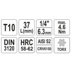 YATO YT04302 Bithegy dugófejjel T10 1/4" 37 mm CrV
