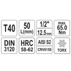 YATO YT04314 Bithegy dugófejjel T40 1/2" 55 mm CrV