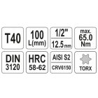 YATO YT04324 Bithegy dugófejjel T40 1/2" 100 mm hosszú