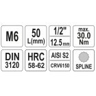 YATO YT04341 Bithegy dugófejjel SPLINE M6 1/2" 55 mm CrV